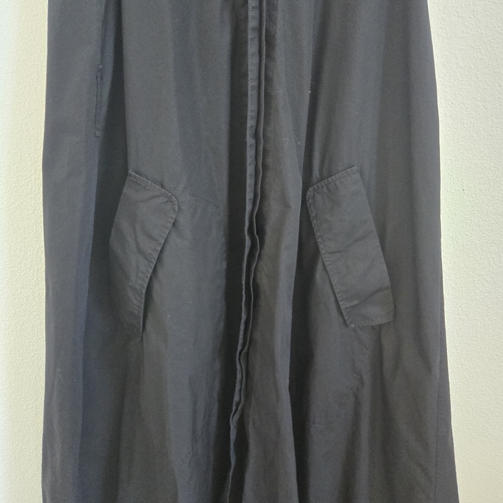 Veronique Leroy V-Neck Long Black Minimalist quiet luxury dress pockets size XXS - Picture 7 of 12